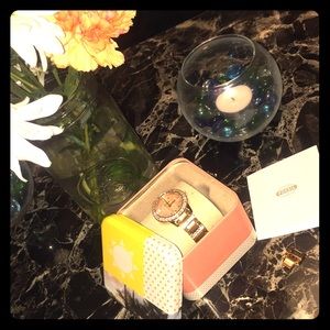 Fossil rose gold watch